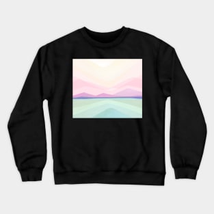 Copy of Green Waldorf landscape poster Crewneck Sweatshirt